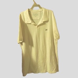 Banana Republic White Polo Collared Shirt Size: L